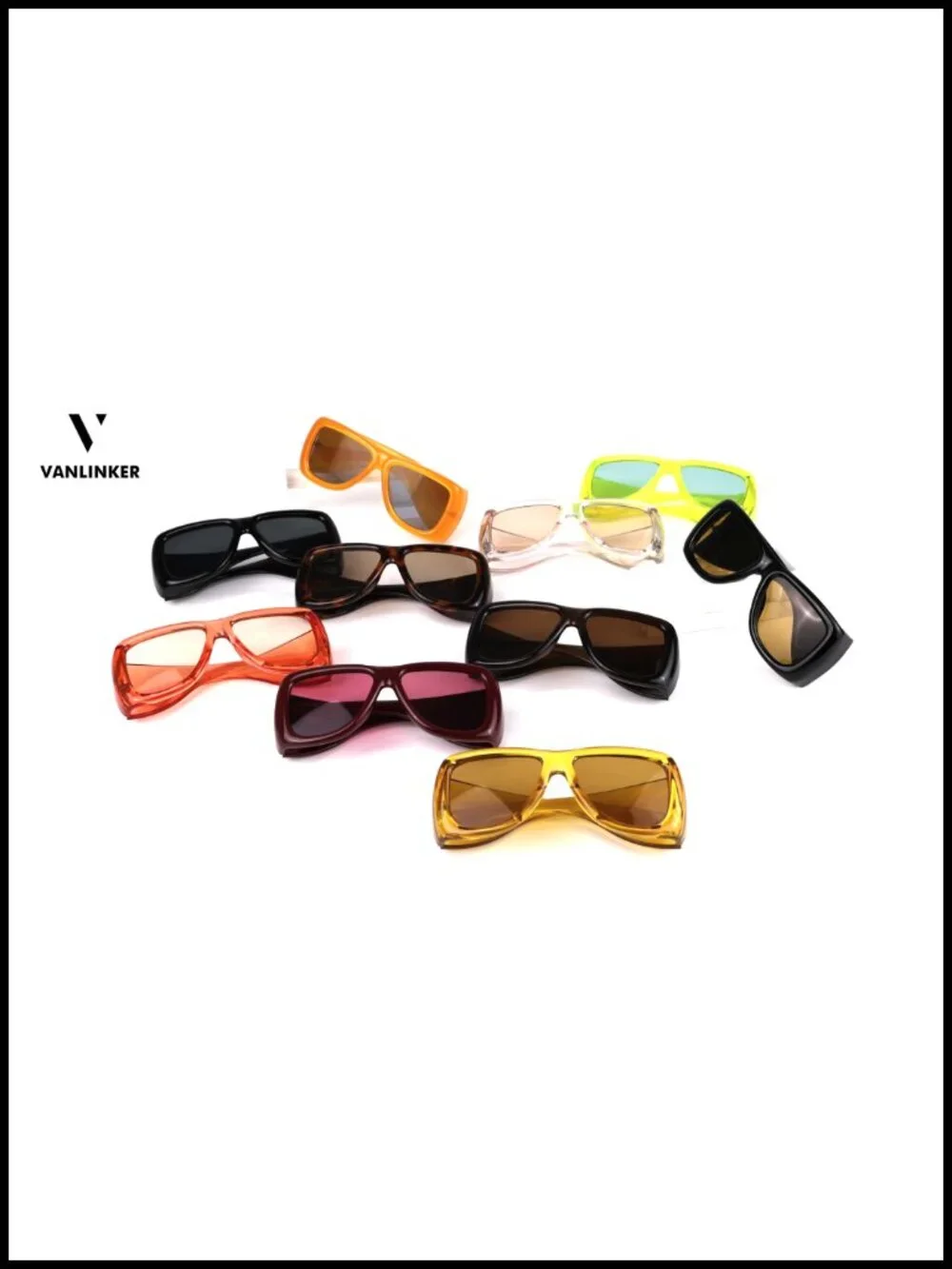 Retro Chunky Oversized Aviator Sunglasses with UV400 Protection Square Thick